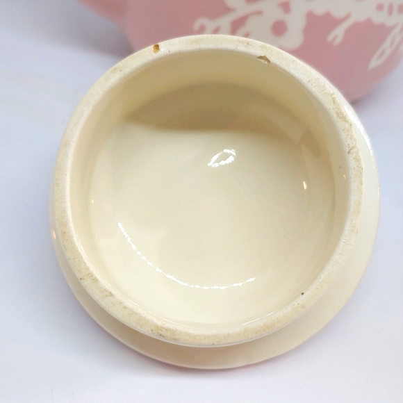 Harker Pottery Company Cameo Ware Dusty Rose Floral Teapot - Picture 4 of 13